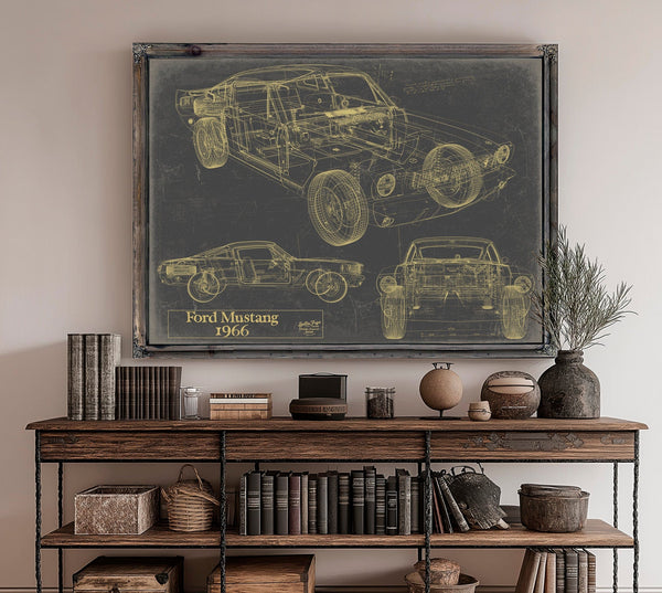 Bella Frye Home & Garden > Decor > Artwork 1966 Ford Mustang Coupe Original Artwork