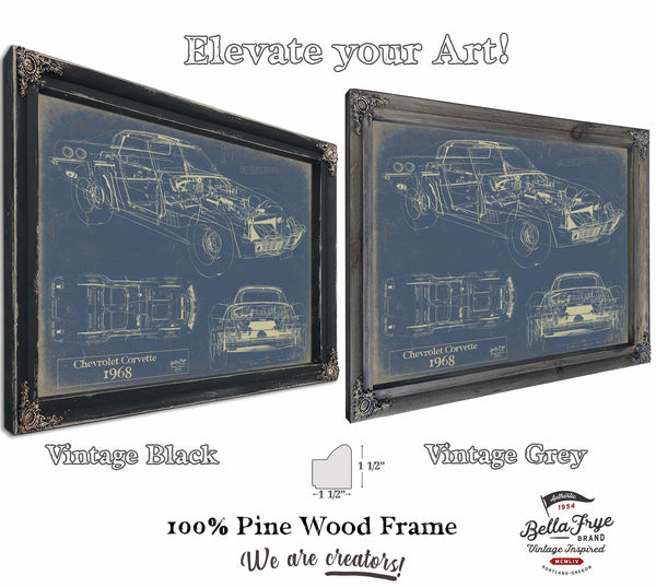 Bella Frye Home & Garden > Decor > Artwork 1968 Chevrolet Corvette  Original Artwork