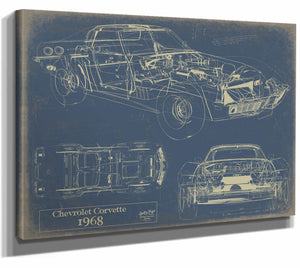 Bella Frye Home & Garden > Decor > Artwork 1968 Chevrolet Corvette  Original Artwork