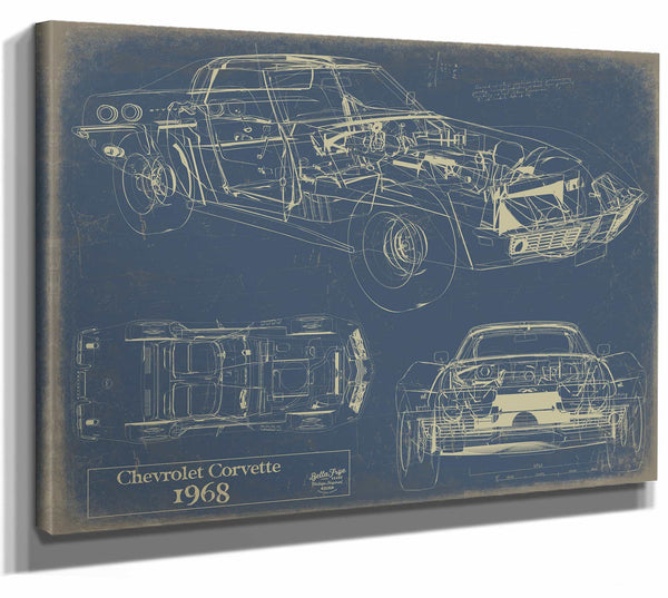 Bella Frye Home & Garden > Decor > Artwork 1968 Chevrolet Corvette  Original Artwork