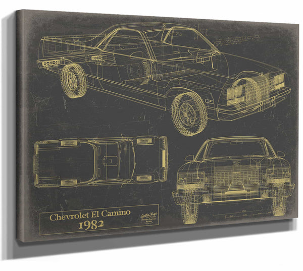 Bella Frye Home & Garden > Decor > Artwork 1982 Chevrolet El Camino  Original Artwork