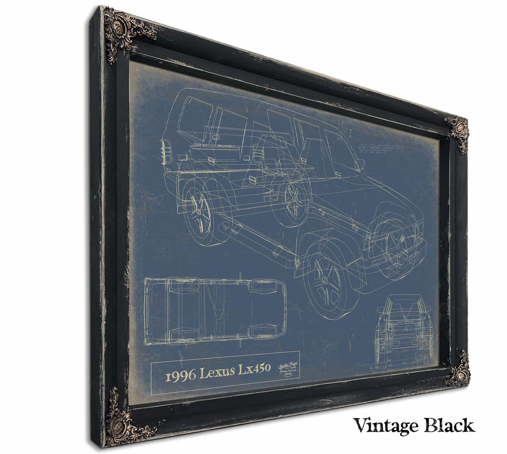 Bella Frye Home & Garden > Decor > Artwork 24" x 18" / Black Frame / Blue 1996 Lexus lx450  Original Artwork