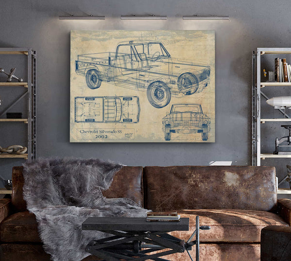 Bella Frye Home & Garden > Decor > Artwork 2002 Chevrolet Silverado Ss  Original Artwork