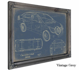 Bella Frye Home & Garden > Decor > Artwork 24" x 18" / Grey Frame / Blue 2012 Chevrolet Cobalt  Original Artwork