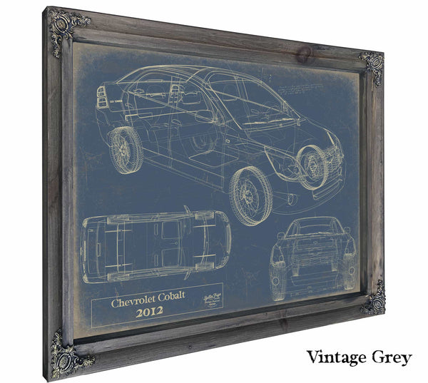 Bella Frye Home & Garden > Decor > Artwork 24" x 18" / Grey Frame / Blue 2012 Chevrolet Cobalt  Original Artwork