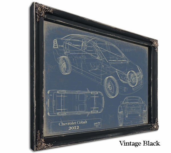 Bella Frye Home & Garden > Decor > Artwork 24" x 18" / Black Frame / Blue 2012 Chevrolet Cobalt  Original Artwork