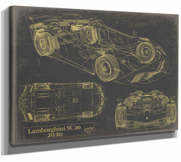 Bella Frye Home & Garden > Decor > Artwork 2020 Lamborghini Sc20  Original Artwork