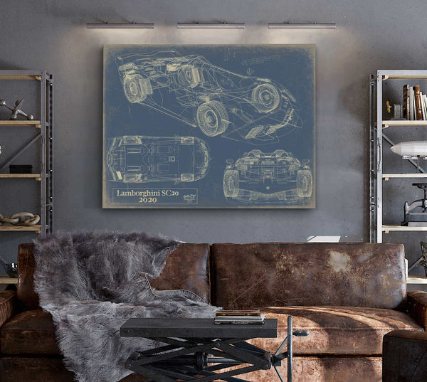 Bella Frye Home & Garden > Decor > Artwork 2020 Lamborghini Sc20  Original Artwork