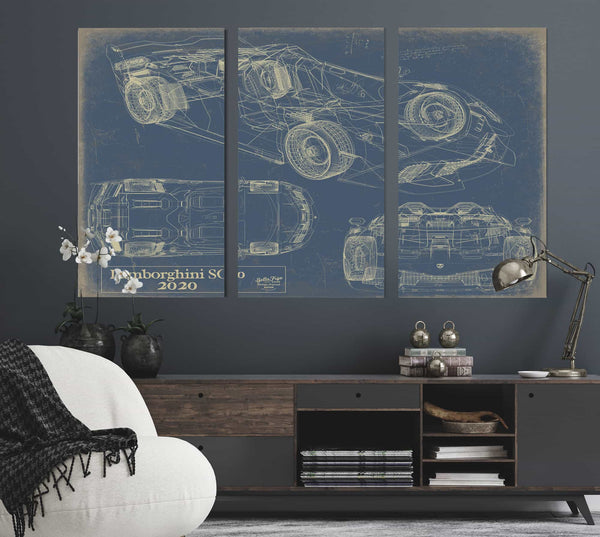 Bella Frye Home & Garden > Decor > Artwork 2020 Lamborghini Sc20  Original Artwork