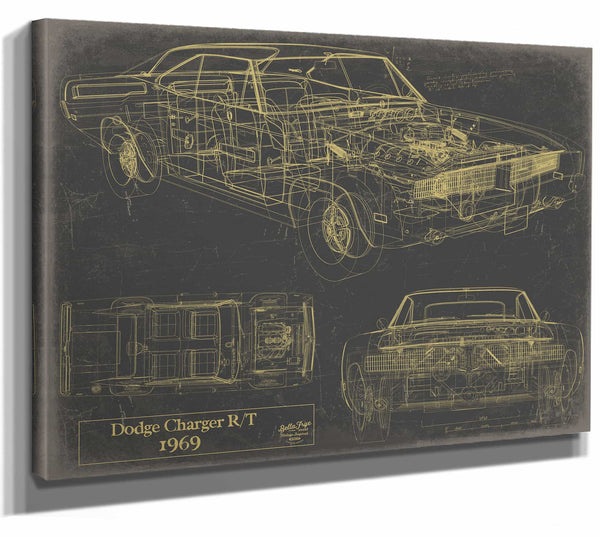 Bella Frye Home & Garden > Decor > Artwork Dodge Charger RT 1969 Original Artwork