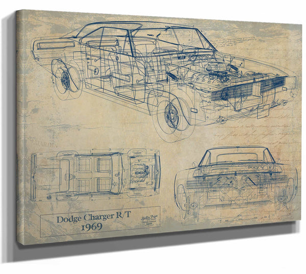 Bella Frye Home & Garden > Decor > Artwork Dodge Charger RT 1969 Original Artwork
