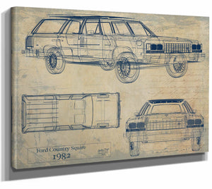 Bella Frye Home & Garden > Decor > Artwork Ford Country Squire 1982 1986  Original Artwork