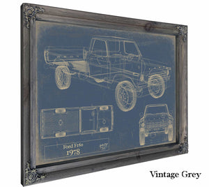 Bella Frye Home & Garden > Decor > Artwork 24" x 18" / Grey Frame / Blue Ford f150 1978  Original Artwork