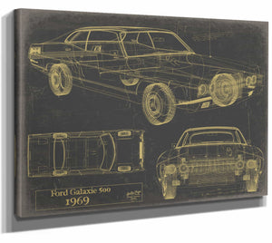 Bella Frye Home & Garden > Decor > Artwork Ford Galaxie 500 Fastback 1969  Original Artwork