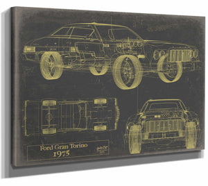 Bella Frye Home & Garden > Decor > Artwork Ford Gran Torino 1975 Starsky N Hutch  Original Artwork