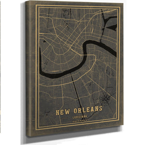 Bella Frye Home & Garden > Decor > Artwork Framed New Orleans Vintage Map - Ornate Embellishment Frame with Print