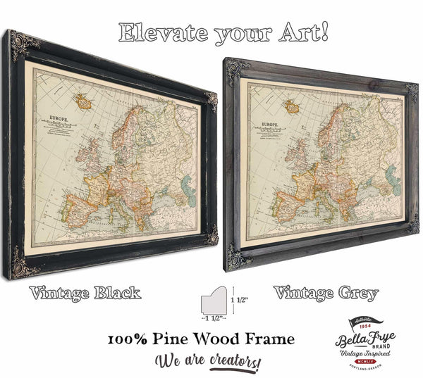 Bella Frye Home & Garden > Decor > Artwork Framed New Orleans Vintage Map - Ornate Embellishment Frame with Print