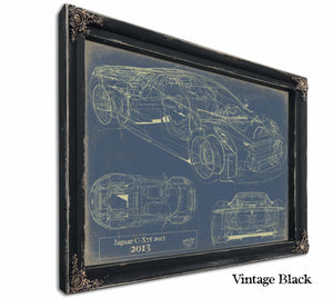 Bella Frye Home & Garden > Decor > Artwork 24" x 18" / Black Frame / Blue Jaguar C x75 2013  Original Artwork