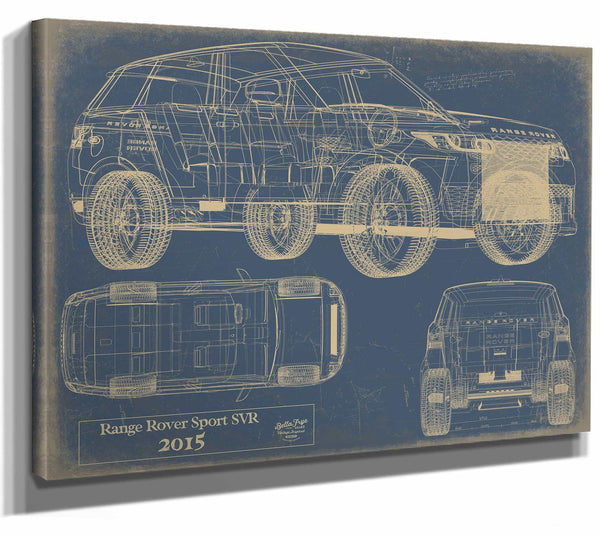 Bella Frye Home & Garden > Decor > Artwork 24" x 18" / Stretched Canvas Wrap / Blue landrovrrsvr2015  Original Artwork