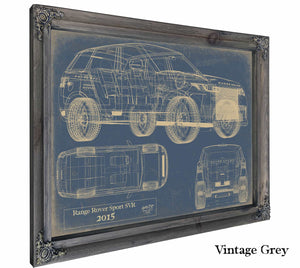 Bella Frye Home & Garden > Decor > Artwork 24" x 18" / Grey Frame / Blue landrovrrsvr2015  Original Artwork