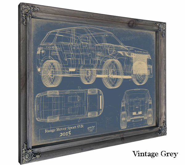 Bella Frye Home & Garden > Decor > Artwork 24" x 18" / Grey Frame / Blue landrovrrsvr2015  Original Artwork