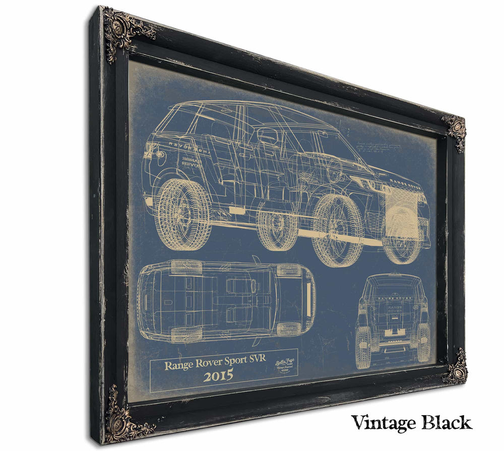 Bella Frye Home & Garden > Decor > Artwork 24" x 18" / Black Frame / Blue landrovrrsvr2015  Original Artwork