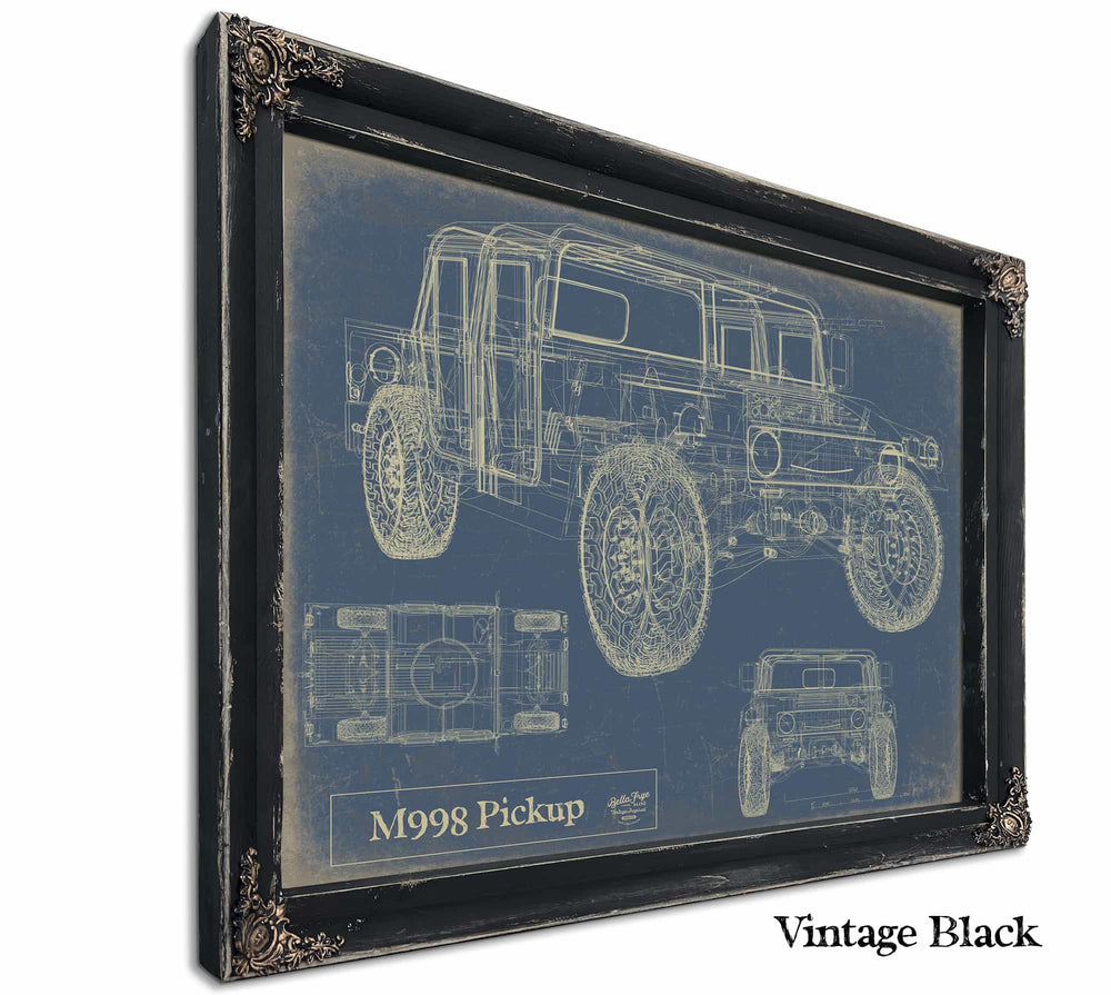 Bella Frye Home & Garden > Decor > Artwork 24" x 18" / Black Frame / Blue m998 Pickup  Original Artwork