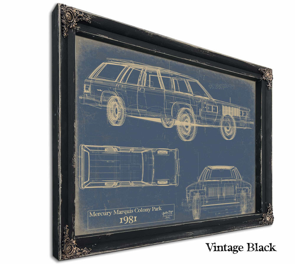 Bella Frye Home & Garden > Decor > Artwork 24" x 18" / Black Frame / Blue Mercury Marquis Colony Park 1981  Original Artwork
