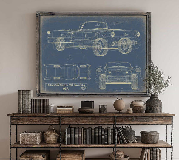 Bella Frye Home & Garden > Decor > Artwork Oldsmobile Starfire 98 Convertible 1957  Original Artwork