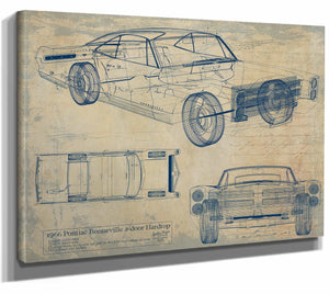 Bella Frye Home & Garden > Decor > Artwork Pontiac Bonneville Hardtop 2Door 1966  Original Artwork