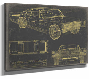 Bella Frye Home & Garden > Decor > Artwork Pontiac Bonneville Hardtop 2Door 1966  Original Artwork