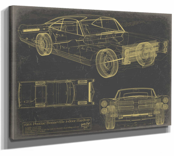 Bella Frye Home & Garden > Decor > Artwork Pontiac Bonneville Hardtop 2Door 1966  Original Artwork