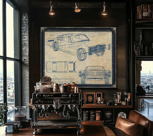 Bella Frye Home & Garden > Decor > Artwork Pontiac Bonneville Hardtop 2Door 1966  Original Artwork