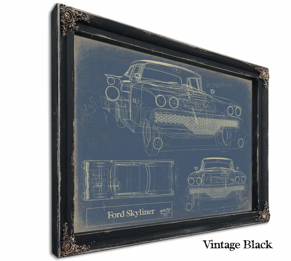 Bella Frye Home & Garden > Decor > Artwork 24" x 18" / Black Frame / Blue Skyliner r2 Fbm  Original Artwork