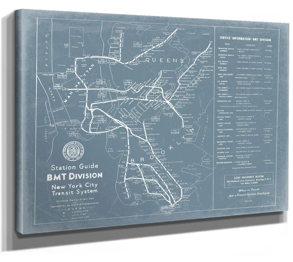 Bella Frye Home & Garden > Decor > Artwork Vintage NYC Subway Art, New York City Transit System Print