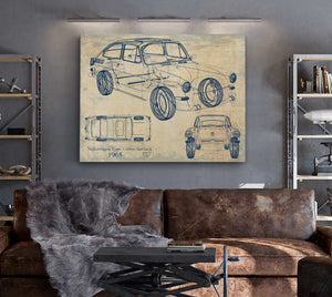 Bella Frye Home & Garden > Decor > Artwork Volkswagen Type 3 (1600) Fastback 1965  Original Artwork