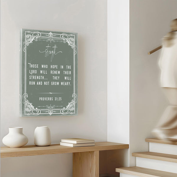 Bella Frye Isaiah 40:31 Wall Art – Renewed Strength – Christian Bible Verse Print