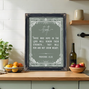 Bella Frye Isaiah 40:31 Wall Art – Renewed Strength – Christian Bible Verse Print