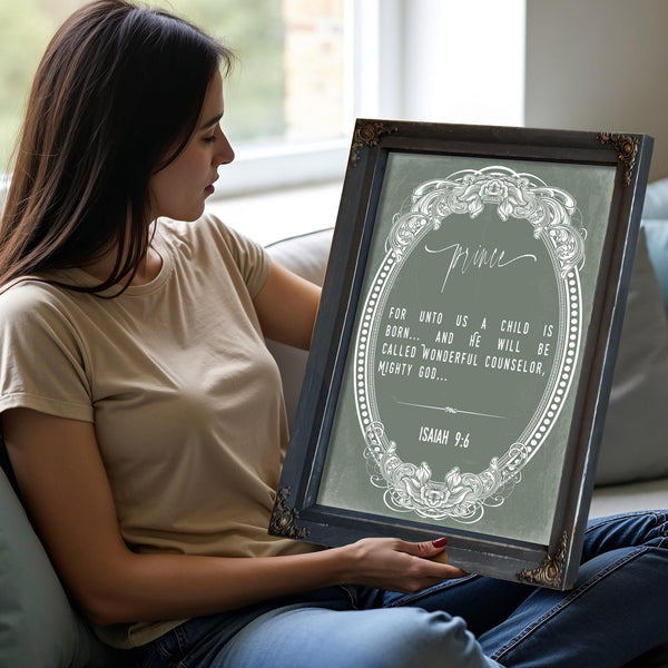Bella Frye Isaiah 9:6 Wall Art – Prince of Peace – Christian Christmas Scripture Print