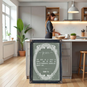 Bella Frye Isaiah 9:6 Wall Art – Prince of Peace – Christian Christmas Scripture Print