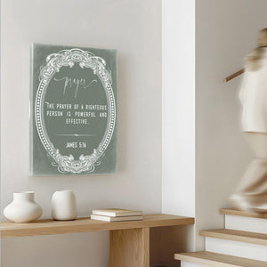 Bella Frye James 5:16 Wall Art – The Prayer of the Righteous is Powerful – Scripture Print
