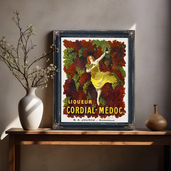 Bella Frye Liqueur Cordial-Médoc Poster Framed Art - Vintage Artwork Print