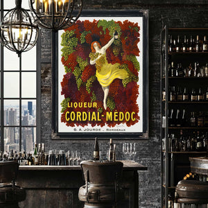 Bella Frye Liqueur Cordial-Médoc Poster Framed Art - Vintage Artwork Print