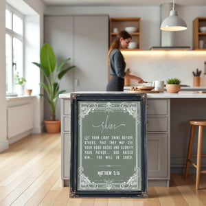 Bella Frye Matthew 5:16 Wall Art – Let Your Light Shine – Christian Bible Verse Print