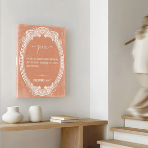 Bella Frye Philippians 4:6-7 Bible Verse Wall Art – Peace Through Prayer – Christian Scripture Print