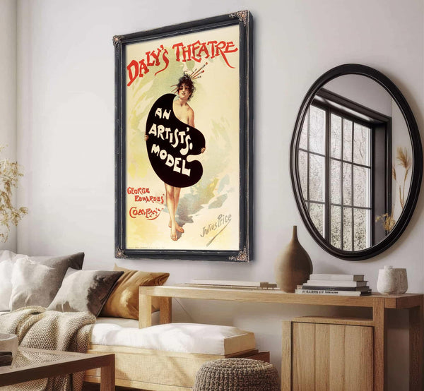 Bella Frye Poster Daly’s Theatre, DALY’S THEATRE, George Edwardes Framed Art - Vintage Artwork Print