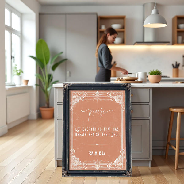 Bella Frye Psalm 150:6 Wall Art – Let Everything That Has Breath Praise the Lord – Scripture Print