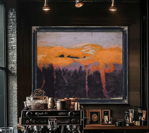 Bella Frye Red Flamingoes by Abbott Handerson Thayer, Birds Print