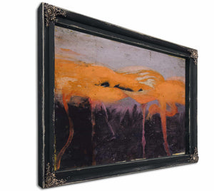 Bella Frye 24" x 18" / Black Frame Red Flamingoes by Abbott Handerson Thayer, Birds Print