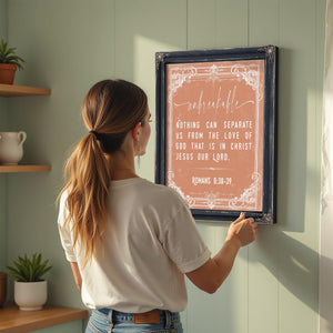 Bella Frye Romans 8:38-39 Wall Art – Nothing Can Separate Us – Unbreakable Love Scripture Print
